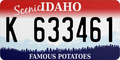 ID license plate K633461