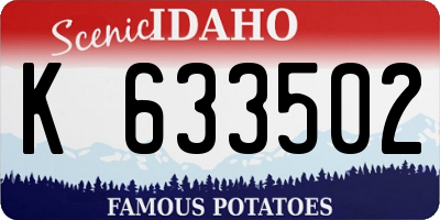 ID license plate K633502