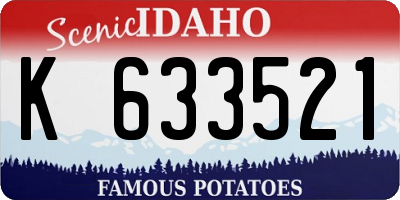 ID license plate K633521
