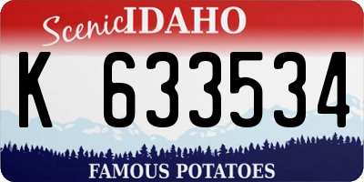 ID license plate K633534
