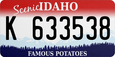 ID license plate K633538
