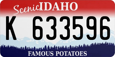 ID license plate K633596