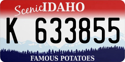 ID license plate K633855