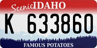 ID license plate K633860