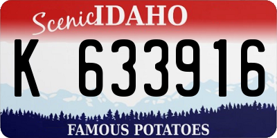 ID license plate K633916