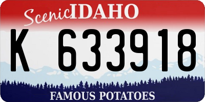 ID license plate K633918