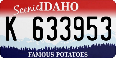 ID license plate K633953
