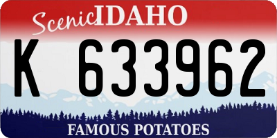ID license plate K633962