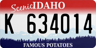 ID license plate K634014