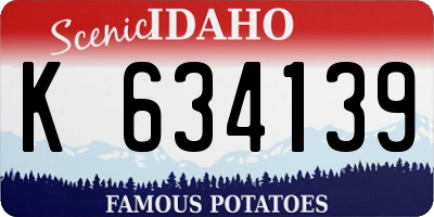 ID license plate K634139