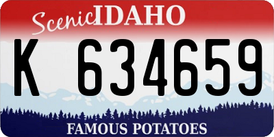 ID license plate K634659