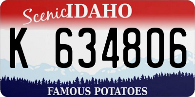 ID license plate K634806
