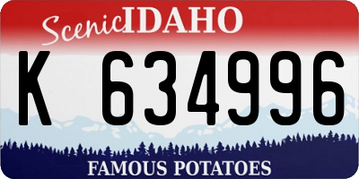 ID license plate K634996