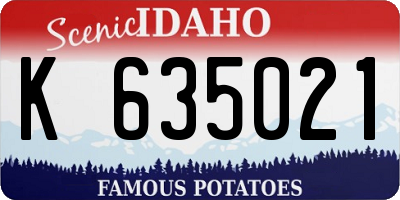 ID license plate K635021