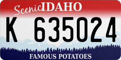 ID license plate K635024