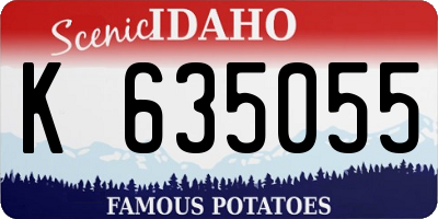 ID license plate K635055