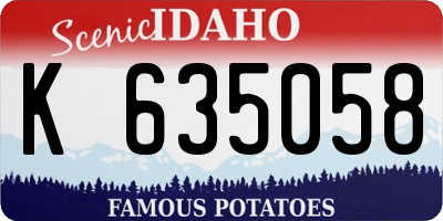ID license plate K635058
