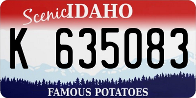 ID license plate K635083
