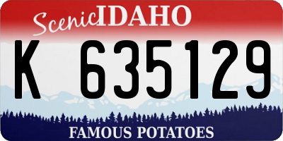 ID license plate K635129