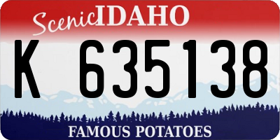 ID license plate K635138