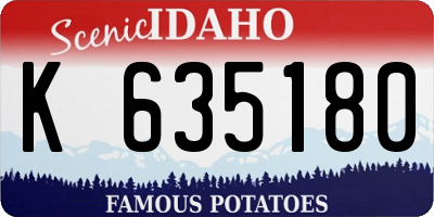 ID license plate K635180