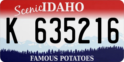 ID license plate K635216