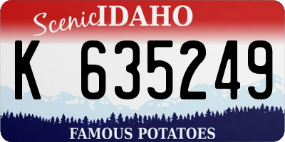 ID license plate K635249