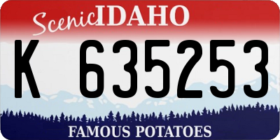 ID license plate K635253