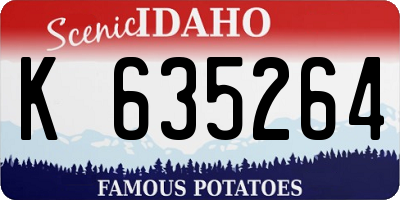 ID license plate K635264