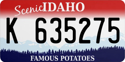 ID license plate K635275
