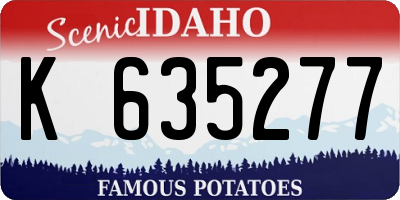 ID license plate K635277
