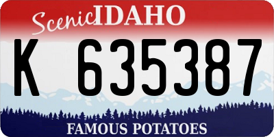 ID license plate K635387