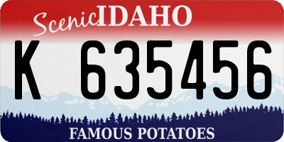 ID license plate K635456