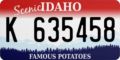 ID license plate K635458