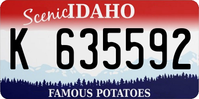 ID license plate K635592