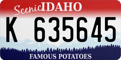 ID license plate K635645