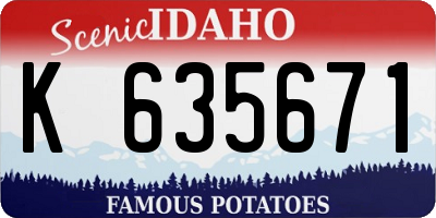 ID license plate K635671