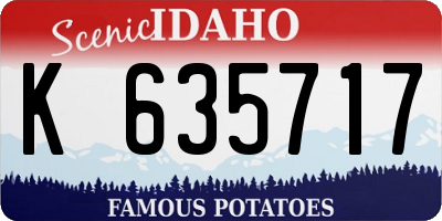 ID license plate K635717