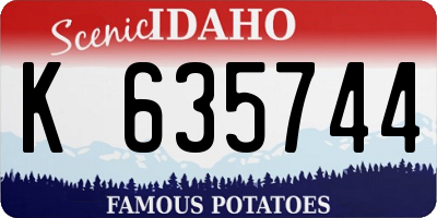ID license plate K635744