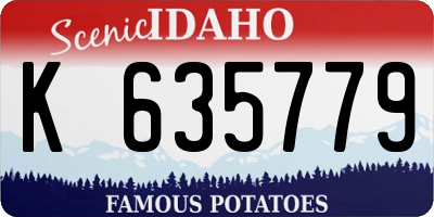ID license plate K635779
