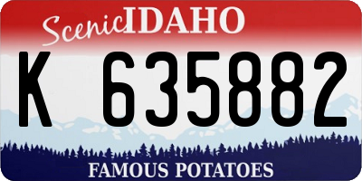 ID license plate K635882