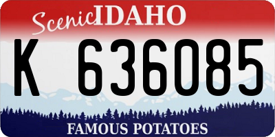 ID license plate K636085