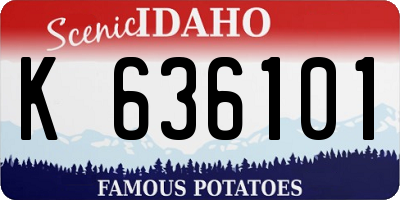ID license plate K636101