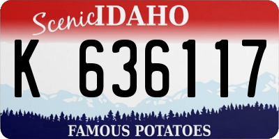 ID license plate K636117