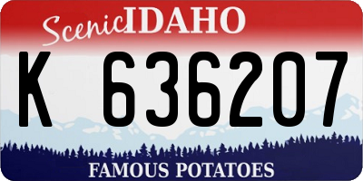 ID license plate K636207