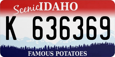 ID license plate K636369