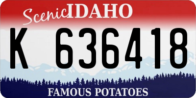 ID license plate K636418