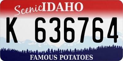 ID license plate K636764
