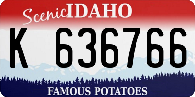 ID license plate K636766
