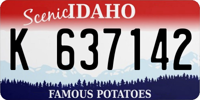 ID license plate K637142